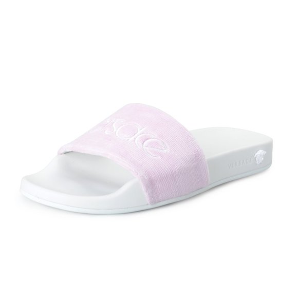 Versace Women's Pink Versace Flip Flops Shoes